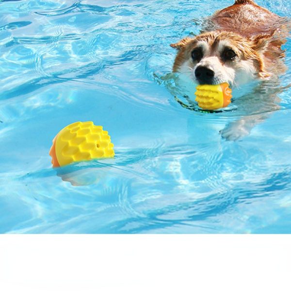 Spielzeug Hund, TRP Hundeball, Hundespielzeug Quietschen, Wasserspielzeug Hund, Bump-Textur für Zahnpflege, Zwei Farben – Bild 5