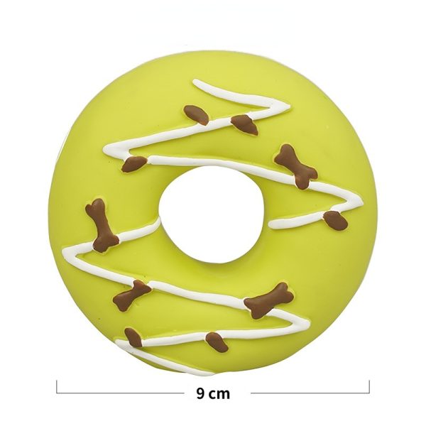 Hundespielzeug Unkaputtbar, Latex-Simulationsdonut mit Baumwollfüllung, Hundespielzeug quietschen, für alle Hunde (3 Stück) – Bild 3