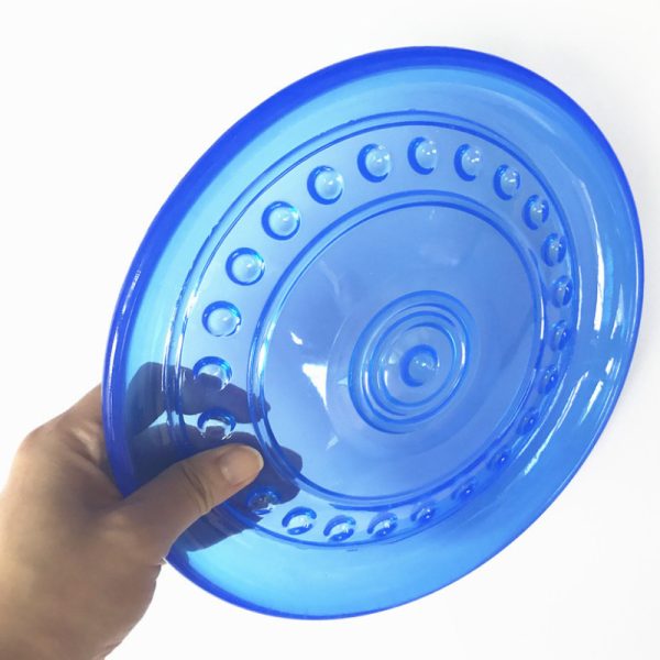 Hundespielzeug Unkaputtbar, TRP Blaue Hundefrisbee, Hund Spielzeug mit Funktion, Wasserspielzeug Hund, Drei Größen erhältlich – Bild 3