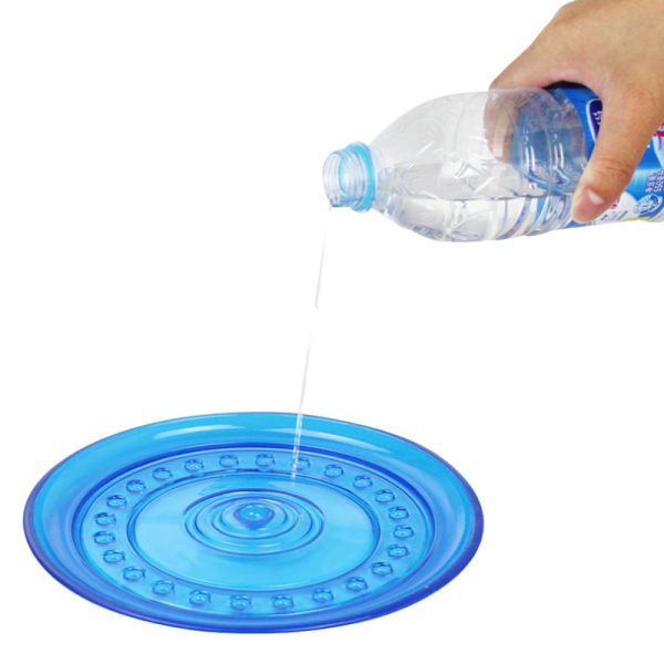Hundespielzeug Unkaputtbar, TRP Blaue Hundefrisbee, Hund Spielzeug mit Funktion, Wasserspielzeug Hund, Drei Größen erhältlich – Bild 4