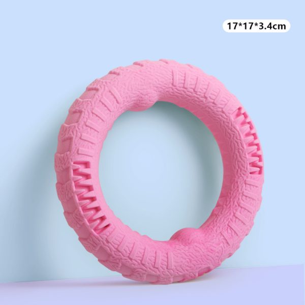 Hundespielzeug Unkaputtbar, TRP-Foam Ringspielzeug, Trainingsspielzeug für Hunde, Zerrspielzeug, Drei Farben Set, 17x17x3,4cm – Bild 4