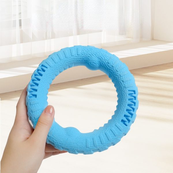 Hundespielzeug Unkaputtbar, TRP-Foam Ringspielzeug, Trainingsspielzeug für Hunde, Zerrspielzeug, Drei Farben Set, 17x17x3,4cm – Bild 6