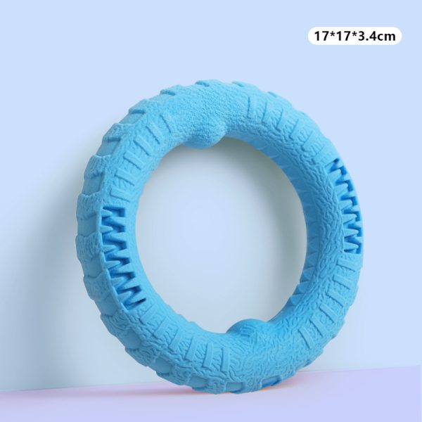 Hundespielzeug Unkaputtbar, TRP-Foam Ringspielzeug, Trainingsspielzeug für Hunde, Zerrspielzeug, Drei Farben Set, 17x17x3,4cm – Bild 2
