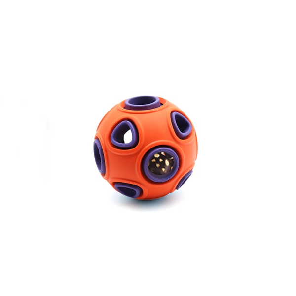 Spielzeug für den Hund, Gummi Doppelschicht Hundeball mit Glocken oder leuchtende Kugeln, Kauspielzeug für Hunde, Zwei Größen – Bild 3