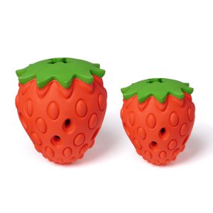 Hunde Intelligenzspielzeug, Rubber Strawberry, Futterspielzeug für Hunde, Training Slow Food Spielzeug und stärkt die Bindung