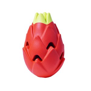 Hunde Intelligenzspielzeug, Gummi Drachenfrucht Futterspielzeug mit Milchduft, Kauspielzeug, Beschäftigungs-Spielzeug für Hunde