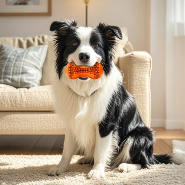 Hundespielzeug, Orange Gummierdnüsse, Intelligenzspielzeug Hund, Kauspielzeug zur Zahnpflege & Beschäftigung für alle Hunde – Bild 3
