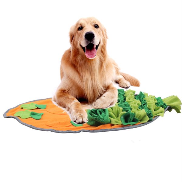 Intelligenzspielzeug Hund, Karottenform Schnüffelmatte Hund, Slow Food Decke Spielzeug für Hunde, Vandalismus reduzieren – Bild 3