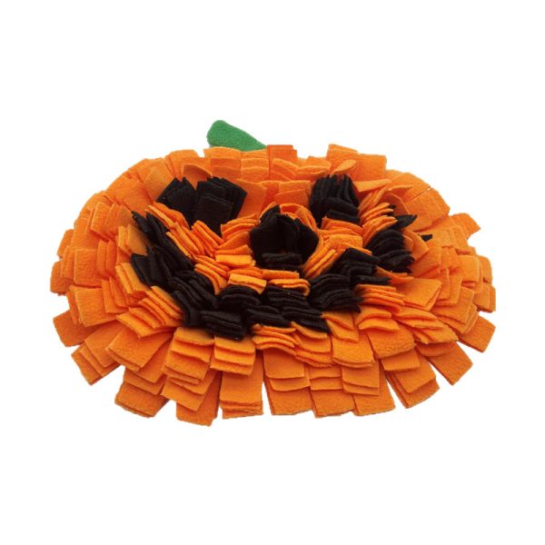 Hunde Intelligenzspielzeug, Kürbisform Schnüffelmatte Hund aus Polarfleece, Stressabbau und mentale Stimulation, 34x25x3 cm