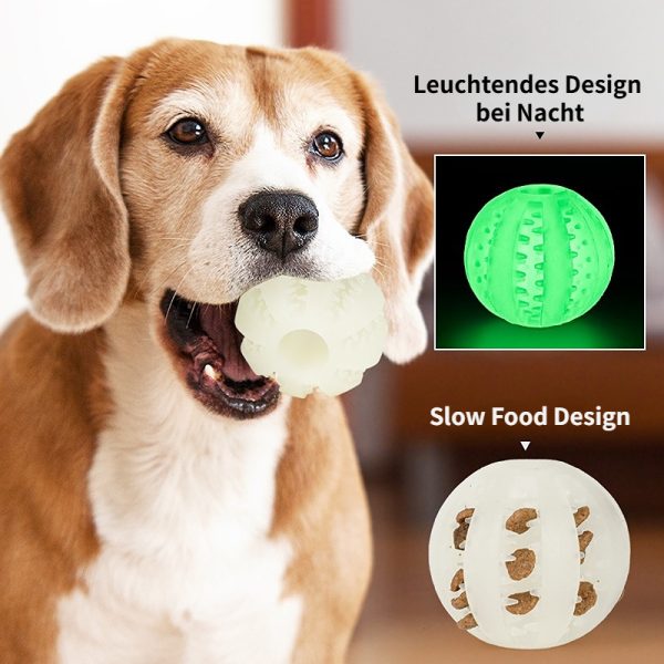 Hundespielzeug, TPR Hundeball Leuchtend für Wurfspiel, Intelligenzspielzeug Hund in Drei Größen – Bild 5