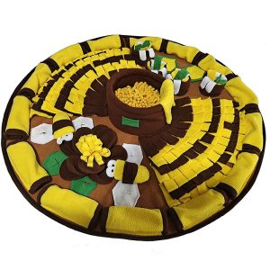 Hunde Intelligenzspielzeug, Bienenthema Schnüffelmatte mit Quietsch zum Spiel- und Futtertraining, Großem Spielspaß