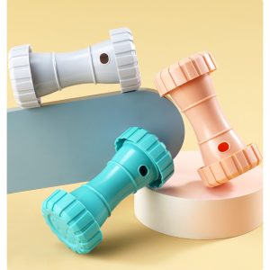 Hunde Intelligenzspielzeug, Hantel Futterspielzeug aus ABS, 3er Set für 7,5x7,5x15 cm, Slow Food-Training