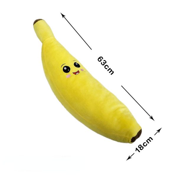 Kuscheltier für den Hund, Cartoon-Banane aus weichem Plüsch mit BB-Geräusch, Schlafen & Spielen, Zwei Größen erhältlich – Bild 2