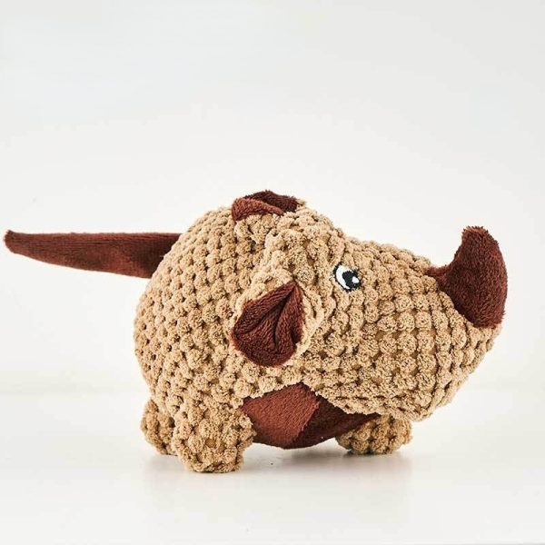 Hund Kuscheltiere, Drei Krummhalsige Stofftiere, Hundespielzeug Quietschen, Kauspielzeuge für Hunde, Waschbar, 3er-Set – Bild 2
