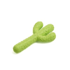 Hundespielzeug Unkaputtbar, Hochwertig, Kaktusform in Gelb-Grün aus Gummi, Beständiges Kauspielzeug für alle Hunderassen