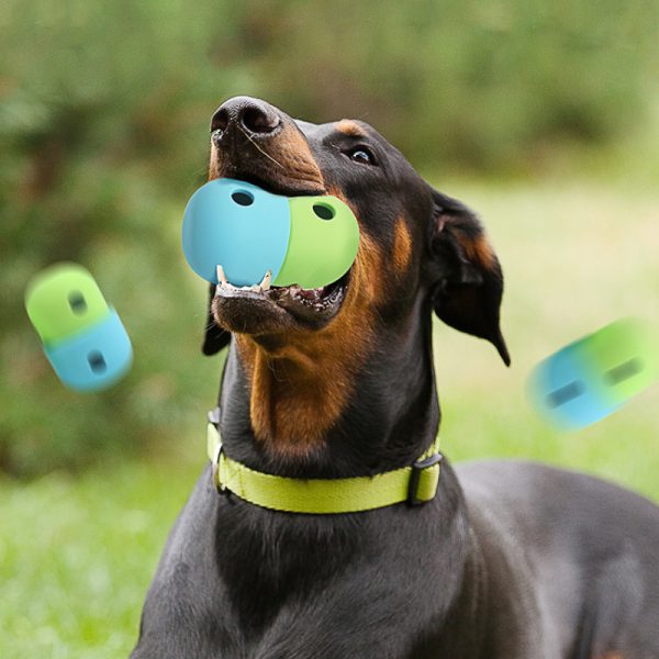 Hunde Intelligenzspielzeug, blaugrüne Hundefutterbälle aus Silikon, Interaktives Wurfspielzeug Hund, Entspannung und Glück – Bild 5