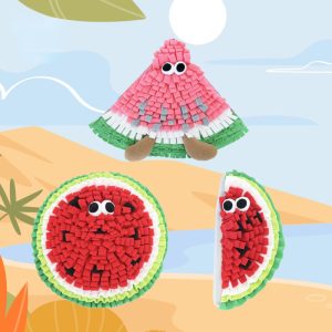 Hunde Intelligenzspielzeug, Schnüffelmatte in Form von Wassermelonen, Hundespielzeug für Beschäftigung & Spiel, Drei Stile