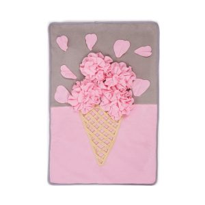 Hunde Intelligenzspielzeug, Rosa Eistütenblume Schnüffelmatte mit Anti-Rutsch-Design, Slow Food Training Hundespielzeug