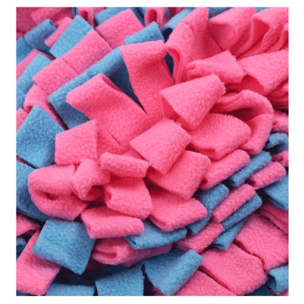Hunde Intelligenzspielzeug, puderblau Quadrat Schnüffelmatte mit Sechs Hundefutter kleine Gruben, zarten Pastellfarben, 45 cm – Bild 3