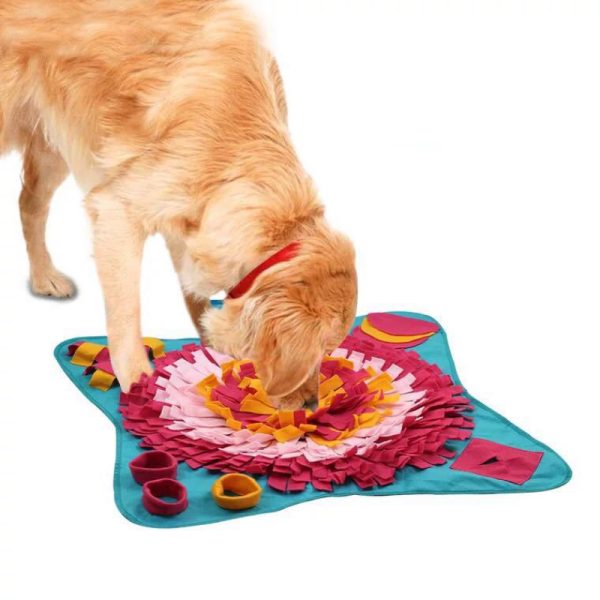Hunde Intelligenzspielzeug, Schnüffelmatte Hund mit Griffen, Interaktives Slow Food, Beschäftigungsspielzeug für alle Hunde – Bild 4