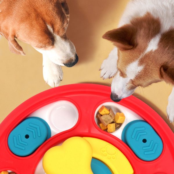 Hunde Intelligenzspielzeug, Langsame Fütterungsroulette mit 8 Futterlöchern, für Energieverbrauch, Drei Farben – Bild 8