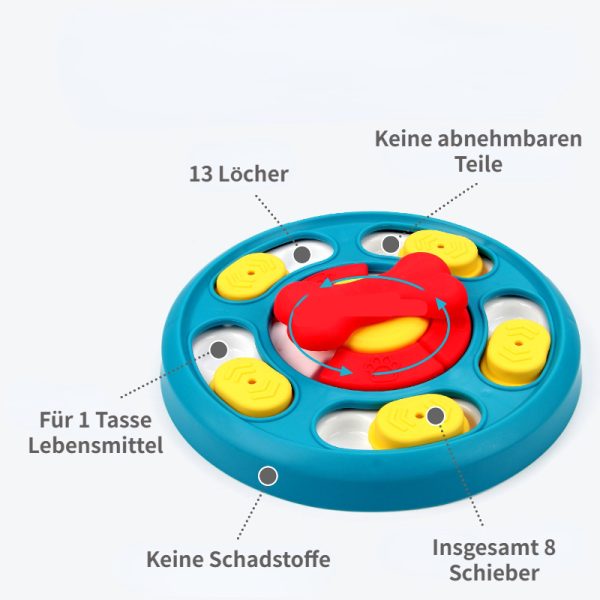 Hunde Intelligenzspielzeug, Langsame Fütterungsroulette mit 8 Futterlöchern, für Energieverbrauch, Drei Farben – Bild 6