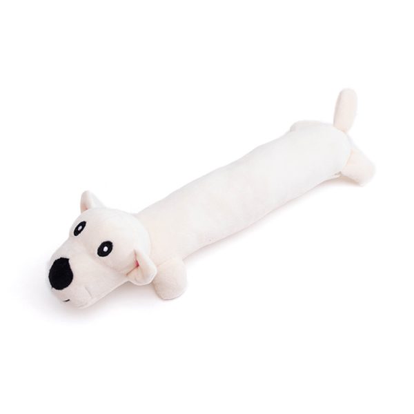 Hund Kuscheltiere, Weiche PP-Baumwolle Langformige Hundespielzeuge mit BiBi-Geräusch, Kauspielzeug für Hunde, 3 Farben – Bild 4