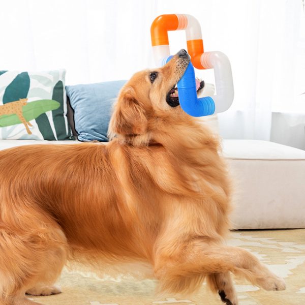 Hund Spielzeug, EVA Spleißen von Kauspielzeug für Hunde mit Sicherer & frischer Duft, Starke Plastizität, Zwei Farben – Bild 6