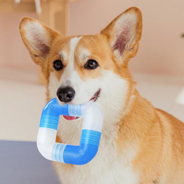 Hund Spielzeug, EVA Spleißen von Kauspielzeug für Hunde mit Sicherer & frischer Duft, Starke Plastizität, Zwei Farben – Bild 5