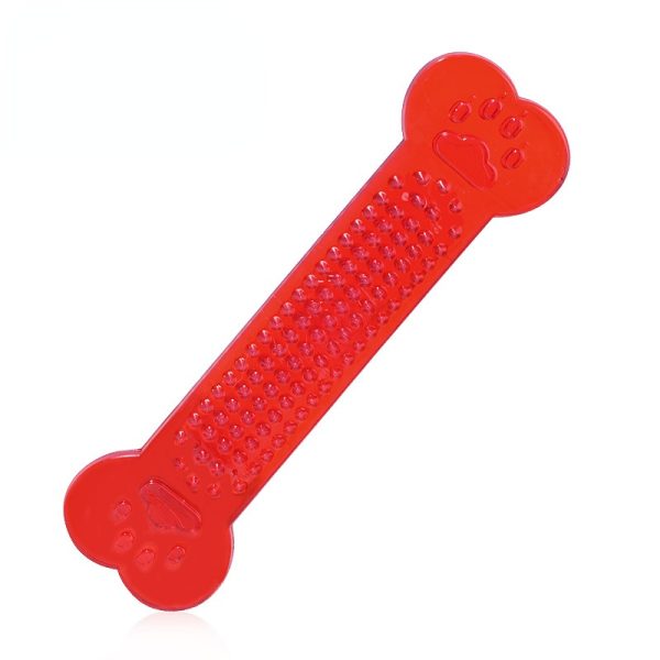 Hundespielzeug Unkaputtbar, PVC Transparentes Knochen-Spielzeug, Kauspielzeug Hund, Flexible Beißbeständigkeit, Vier Farben – Bild 4